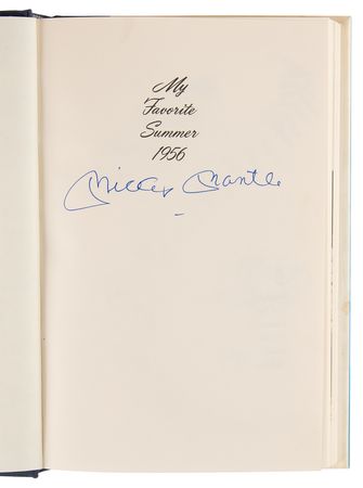 Lot #889 Mickey Mantle Signed Book - My Favorite Summer 1956 - Image 4