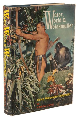 Lot #848 Johnny Weissmuller Signed Book - Water, World & Weissmuller - Image 3