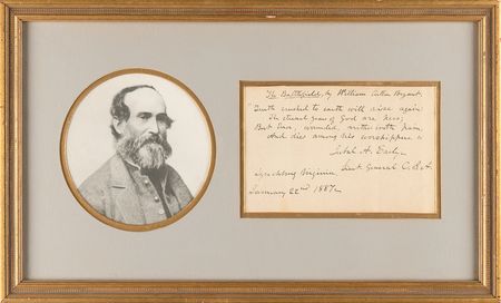 Lot #376 Jubal A. Early Autograph Quote Signed from 'The Battlefield' - Image 1