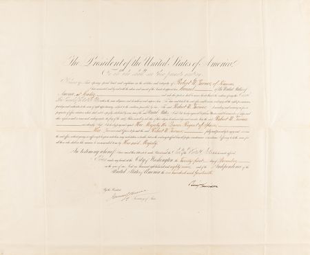 Lot #97 Benjamin Harrison Document Signed as President, Appointing Consul to Spain - Image 1