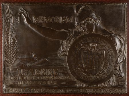 Lot #391 USS Maine Bronze Memorial Plaque - Image 2