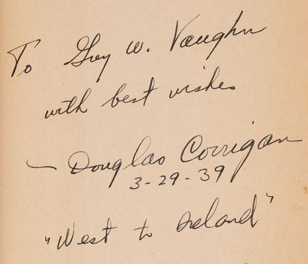 Lot #396 Douglas 'Wrong Way' Corrigan Signed Book - That's My Story - Image 2