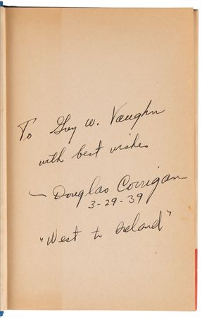 Lot #396 Douglas 'Wrong Way' Corrigan Signed Book - That's My Story - Image 4