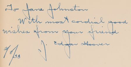 Lot #290 J. Edgar Hoover Signed Book - Persons in Hiding - Image 2