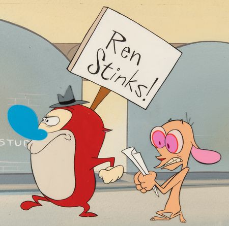 Lot #527 Ren and Stimpy production cels and master production background from The Ren & Stimpy Show - Image 2