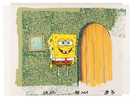 Lot #537 SpongeBob production cel and master production background from SpongeBob SquarePants - Image 1