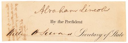 Lot #9 Abraham Lincoln Signature as President - Image 1