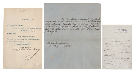 Lot #195 Martin Van Buren, Grover Cleveland, and William McKinley (3) Letters Signed - Image 1