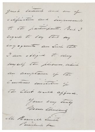 Lot #195 Martin Van Buren, Grover Cleveland, and William McKinley (3) Letters Signed - Image 2