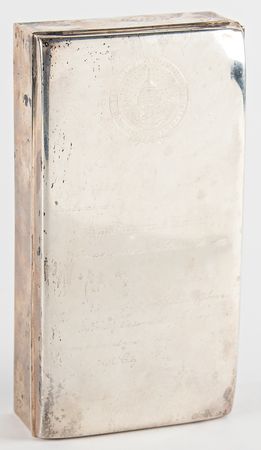 Lot #39 John F. Kennedy 1961 Sterling Silver Inaugural Cigarette Box - From the Estate of Tony Curtis - Image 1