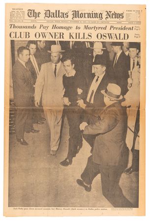Lot #246 Kennedy Assassination: James Leavelle and Bob Jackson Oversized Signed Photograph, with Dallas Morning News Newspaper - Image 4