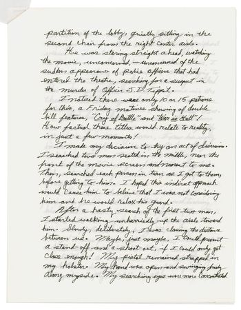 Lot #308 Kennedy Assassination: Maurice 'Nick' McDonald Autograph Manuscript Signed - ?The Arrest and Capture of Lee Harvey Oswald
