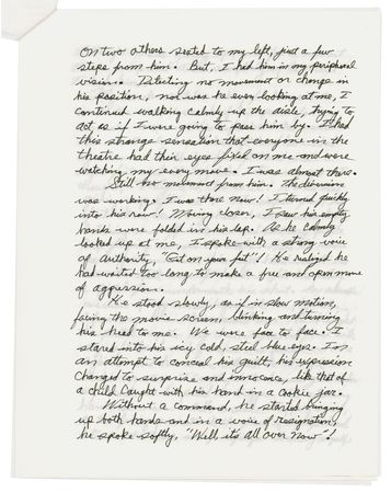 Lot #308 Kennedy Assassination: Maurice 'Nick' McDonald Autograph Manuscript Signed - ?The Arrest and Capture of Lee Harvey Oswald