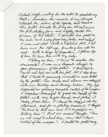 Lot #308 Kennedy Assassination: Maurice 'Nick' McDonald Autograph Manuscript Signed - ?The Arrest and Capture of Lee Harvey Oswald