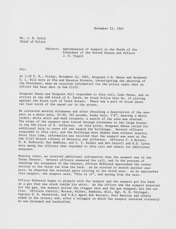 Lot #309 Kennedy Assassination: Souvenir Typescript Signed by the (4) Captors of Lee Harvey Oswald - Image 1