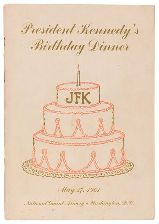 Lot #44 Lyndon B. Johnson and Robert F. Kennedy Signed 1961 JFK Birthday Dinner Program - Image 2
