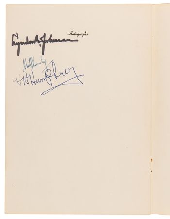 Lot #44 Lyndon B. Johnson and Robert F. Kennedy Signed 1961 JFK Birthday Dinner Program - Image 3