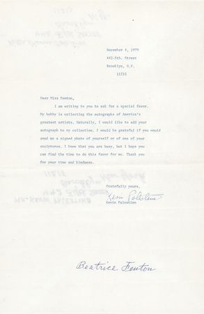 Lot #485 Beatrice Fenton Signature - Image 1