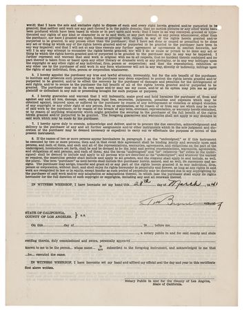 Lot #687 Tod Browning Document Signed for 'Shadow of the Thin Man' - Image 2