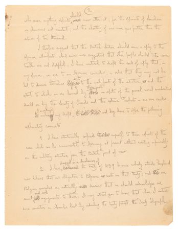 Lot #561 George Bernard Shaw Autograph Manuscript Signed on International Socialism in WWI: 