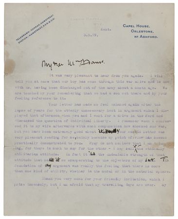 Lot #545 Joseph Conrad Hand-Annotated Typed Letter Signed on Philosophy and Individual Liberty - Image 1