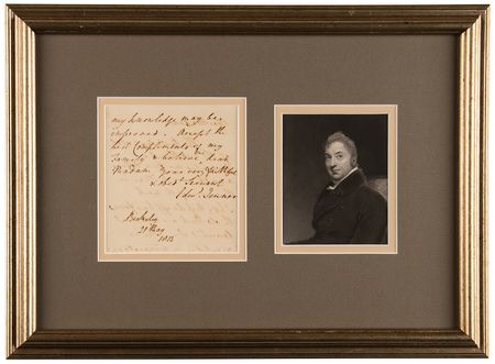 Lot #234 Edward Jenner Autograph Letter Signed on Fossil Hunting: 