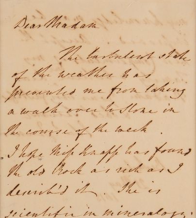 Lot #234 Edward Jenner Autograph Letter Signed on Fossil Hunting: 