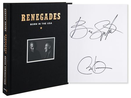 Lot #150 Barack Obama and Bruce Springsteen Signed Book - Renegades - Image 1