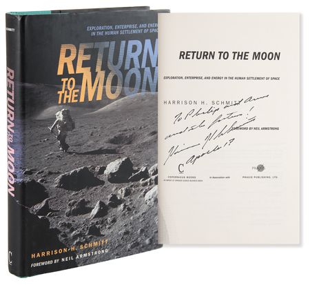 Lot #451 Harrison Schmitt Signed Book - Return to the Moon - Image 1