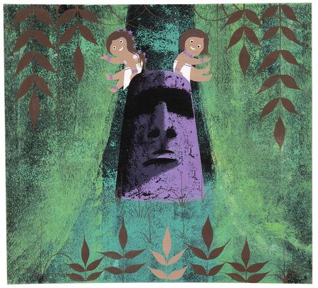 Lot #515 Mary Blair concept painting for the South Pacific exhibit from the It's a Small World ride - Image 1