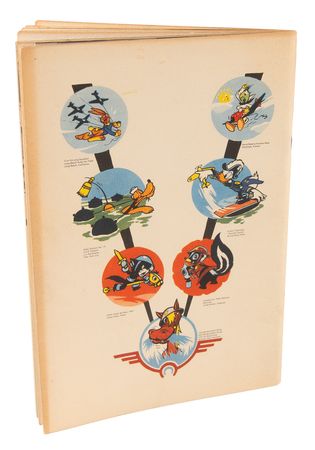 Lot #518 Dispatch from Disney's World War II Employee Serviceman Booklet with Rare ‘Pin-Ups’ Poster (1943) - Image 3