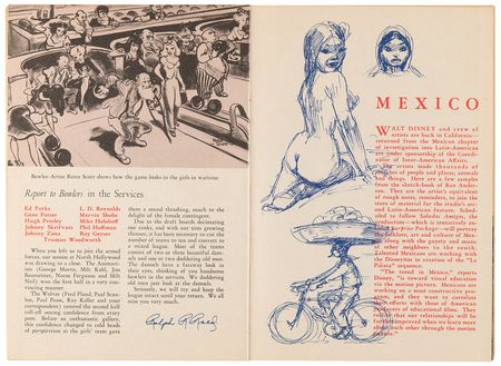 Lot #518 Dispatch from Disney's World War II Employee Serviceman Booklet with Rare ‘Pin-Ups’ Poster (1943) - Image 9