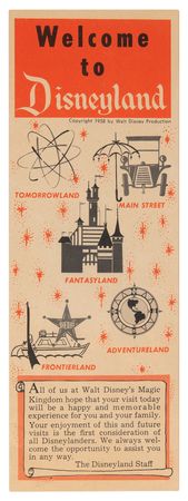 Lot #517 Walt Disney Signed 'Welcome to Disneyland' Brochure - Image 4
