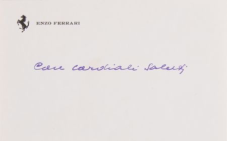 Lot #865 Enzo Ferrari Typed Letter Signed, Sending His 1983 Book, Piloti, che gente... - Image 3