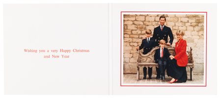 Lot #339 Princess Diana and King Charles III Signed Christmas Card (1987) - Image 3