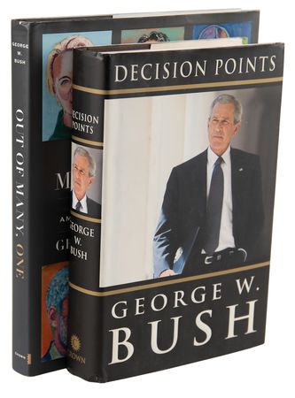 Lot #65 George W. Bush (2) Signed Books - Decision Points and Out of Many, One - Image 1