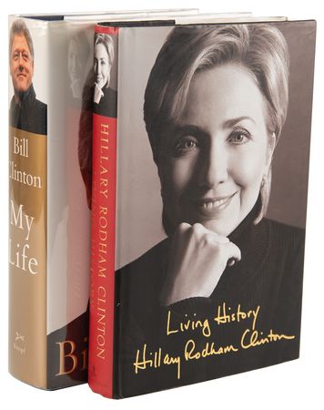 Lot #75 Bill and Hillary Clinton (2) Signed Books - My Life and Living History - Image 1