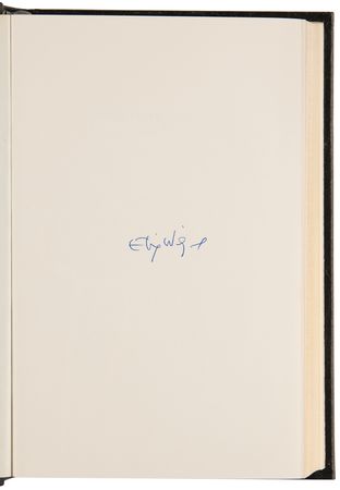 Lot #356 Elie Wiesel Signed Book - The Fifth Son - Image 4