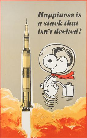 Lot #531 Charles Schulz Signed 'Apollo Snoopy' Poster - Image 1