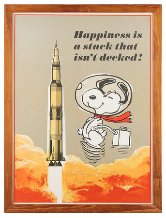 Lot #531 Charles Schulz Signed 'Apollo Snoopy' Poster - Image 2
