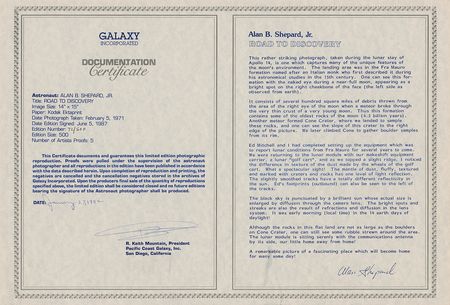 Lot #455 Alan Shepard Signed Photograph: 'Road to Discovery' (Ltd. Ed. #72/500) - Image 3