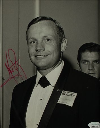 Lot #405 Neil Armstrong and Buzz Aldrin Signed Photographs - Image 2