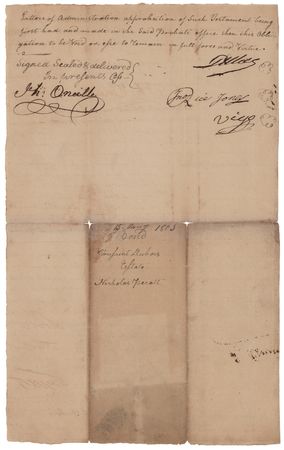 Lot #330 Northwest Territory: Francis Vigo Document Signed - Image 1