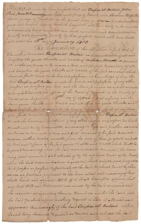 Lot #330 Northwest Territory: Francis Vigo Document Signed - Image 2