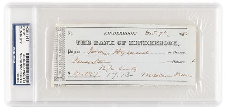 Lot #192 Martin Van Buren Signed Check - Image 1