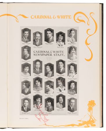 Lot #145 Richard Nixon 1930 Whittier Union High School Yearbook - Image 4