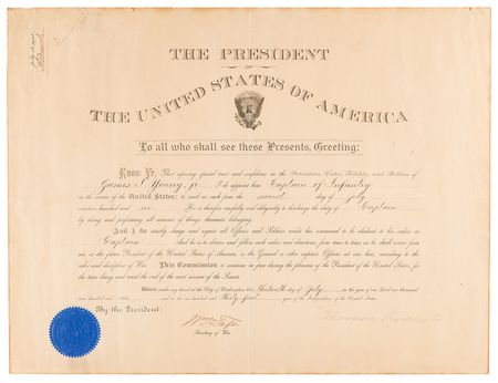 Lot #163 Theodore Roosevelt and William H. Taft Document Signed as President and Secretary of War - Image 1