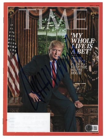 Lot #188 Donald Trump Signed Time Magazine - Image 1