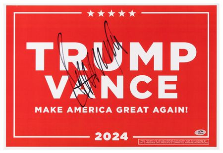 Lot #186 Donald Trump Signed Campaign Sign - Image 1