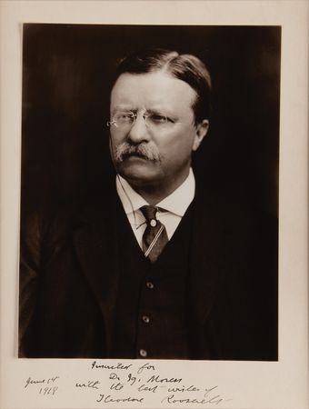 Lot #160 Theodore Roosevelt Oversized Signed Photograph - Image 2